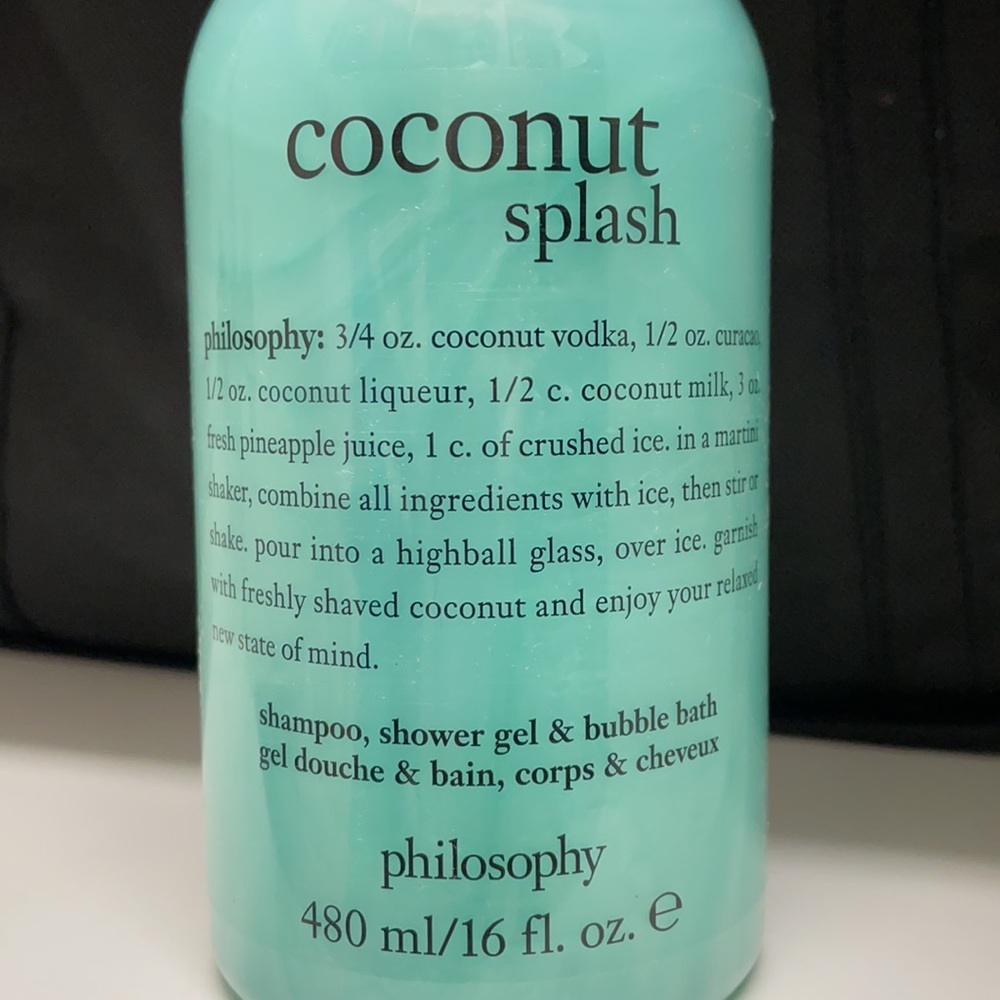 NEW Philosophy Coconut Splash shampoo, shower gel & bubble bath 16 oz - Picture 2 of 4